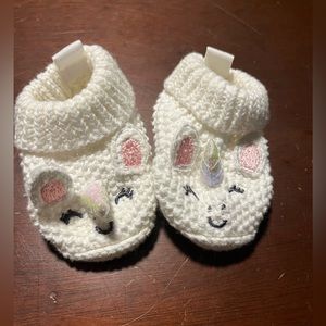 Unicorn booties - newborn